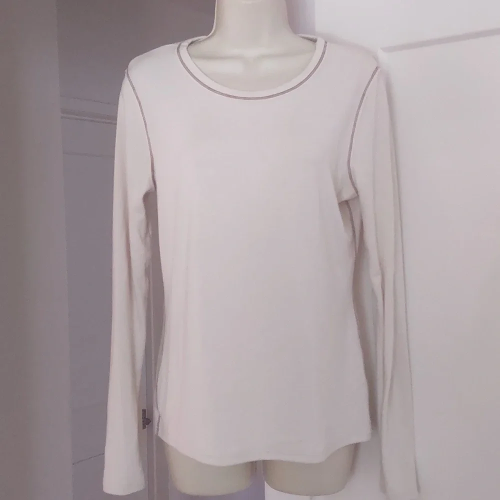 Melrose and Market Women's Long Sleeve Crewneck Top in Light Cream - Medium - Picture 2 of 7